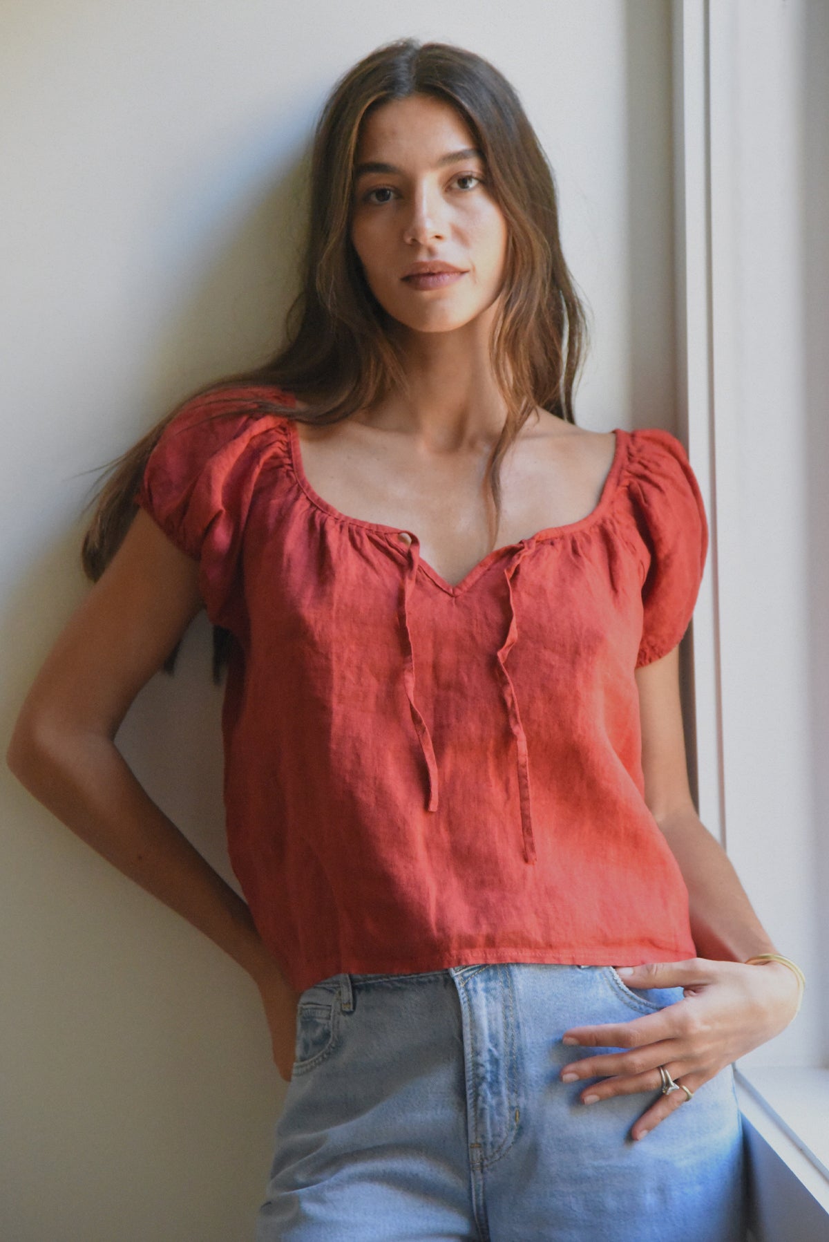 The Carlotta Blouse // Pomegranate