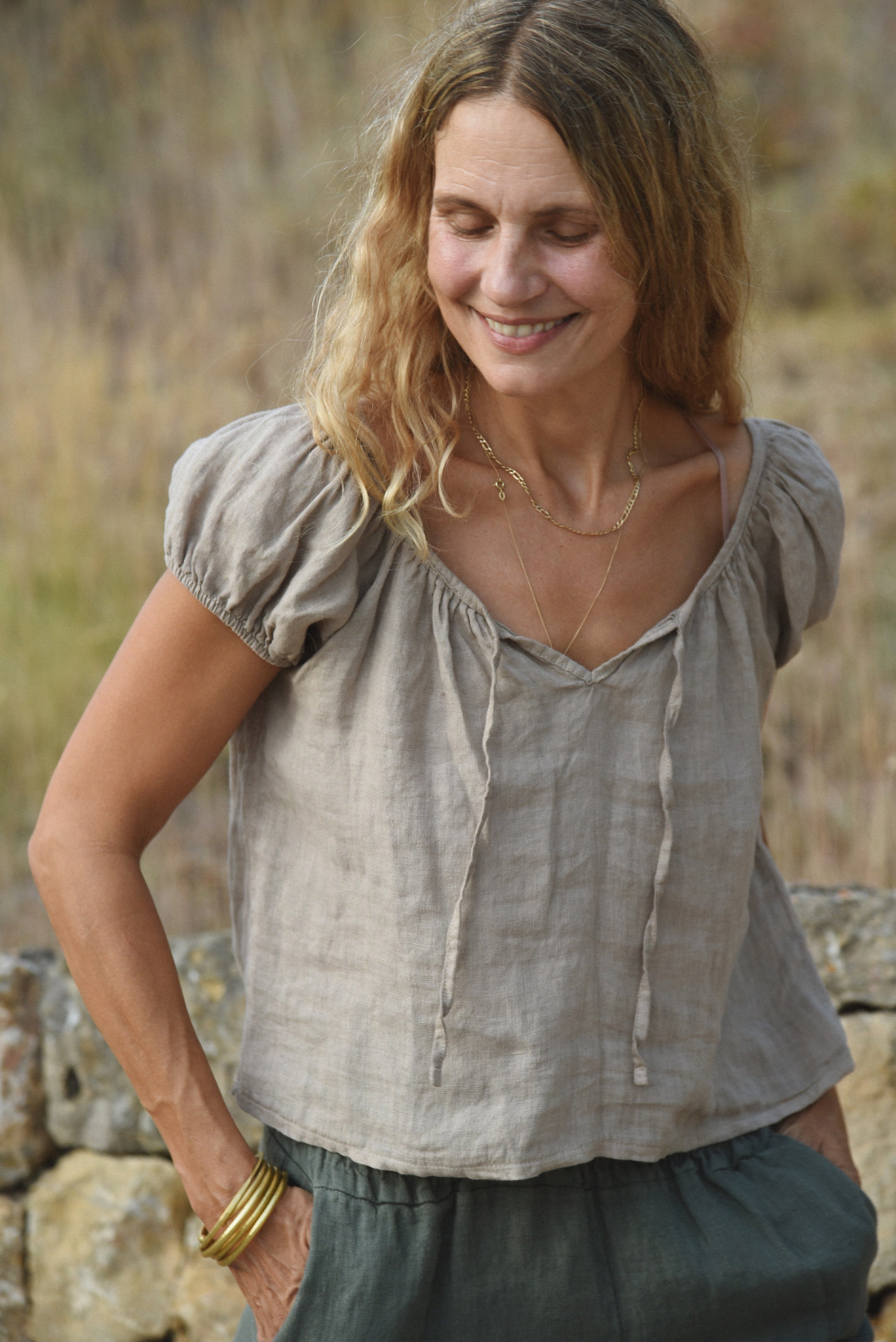 The Carlotta Blouse // Taupe