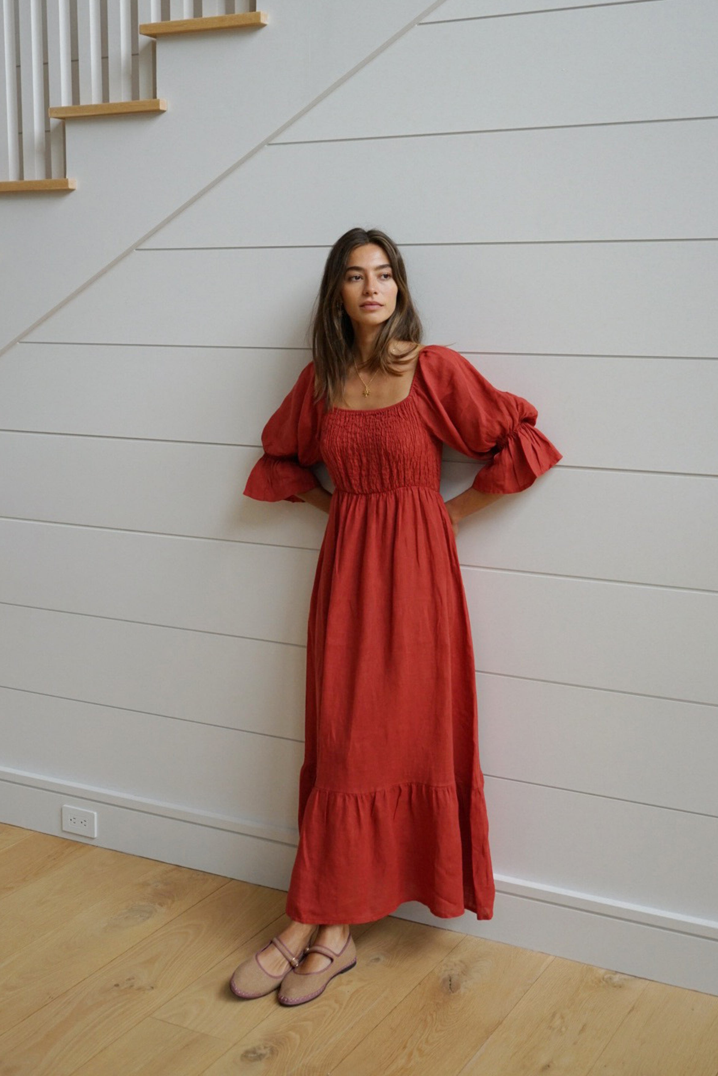 The Deia Dress // Pomegranate