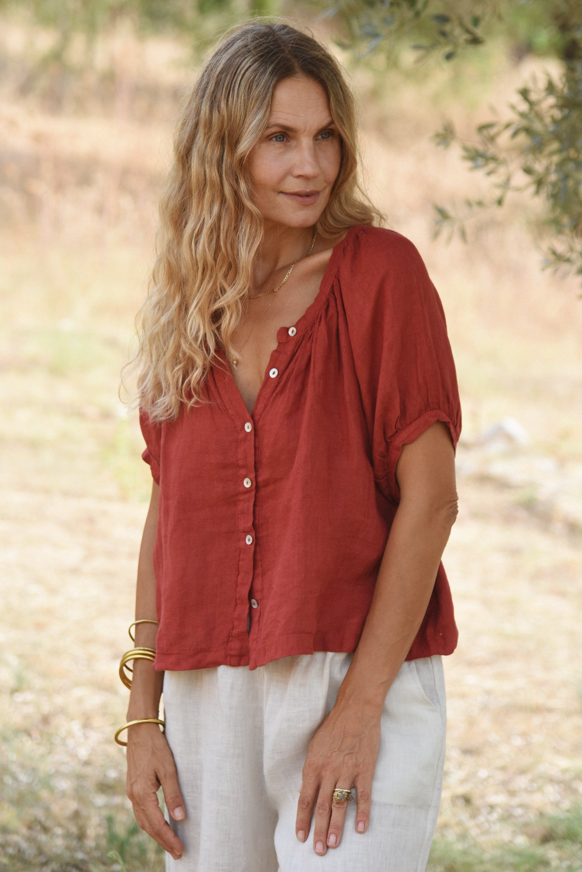 The Jade Blouse // Pomegranate