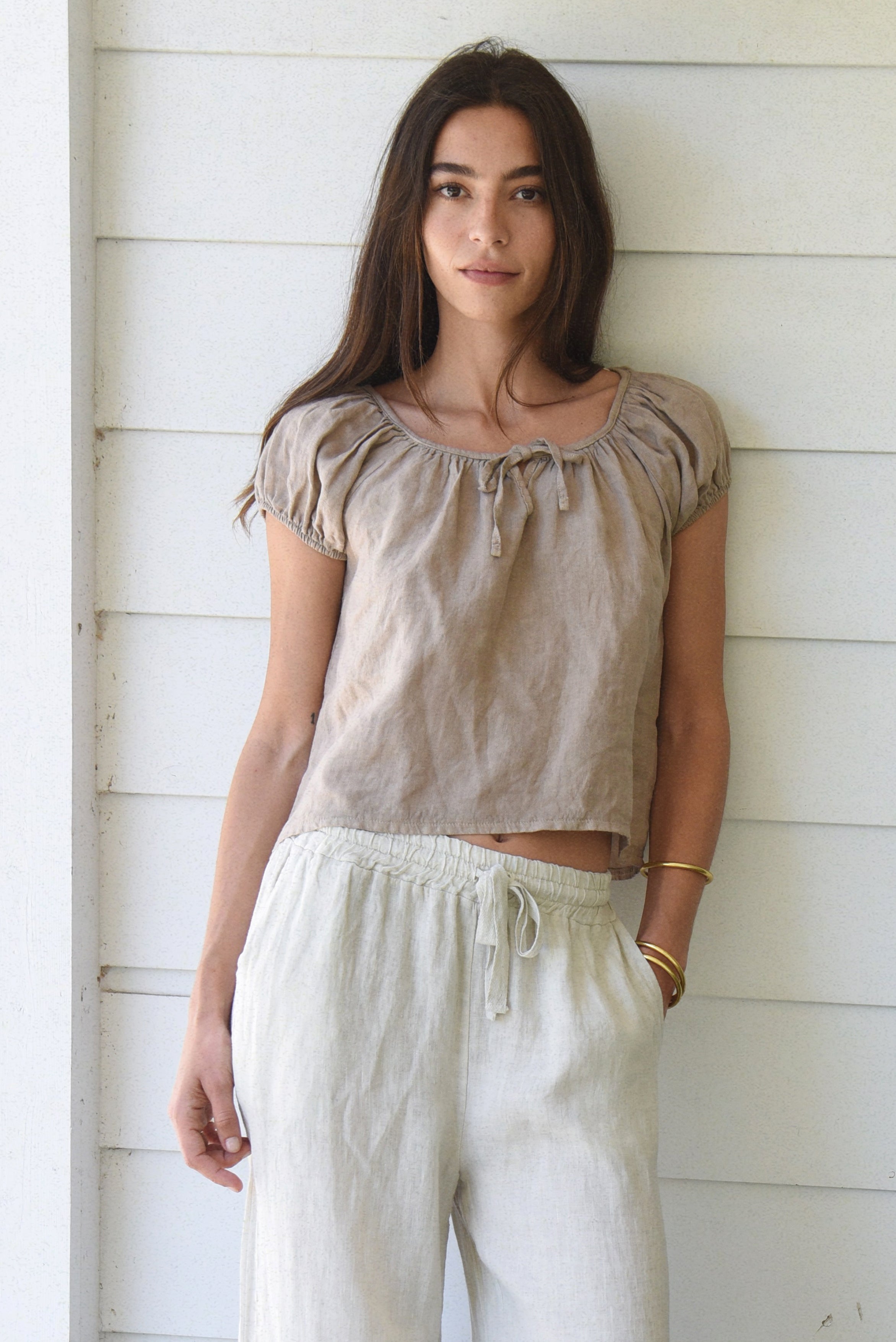 The Carlotta Blouse // Taupe