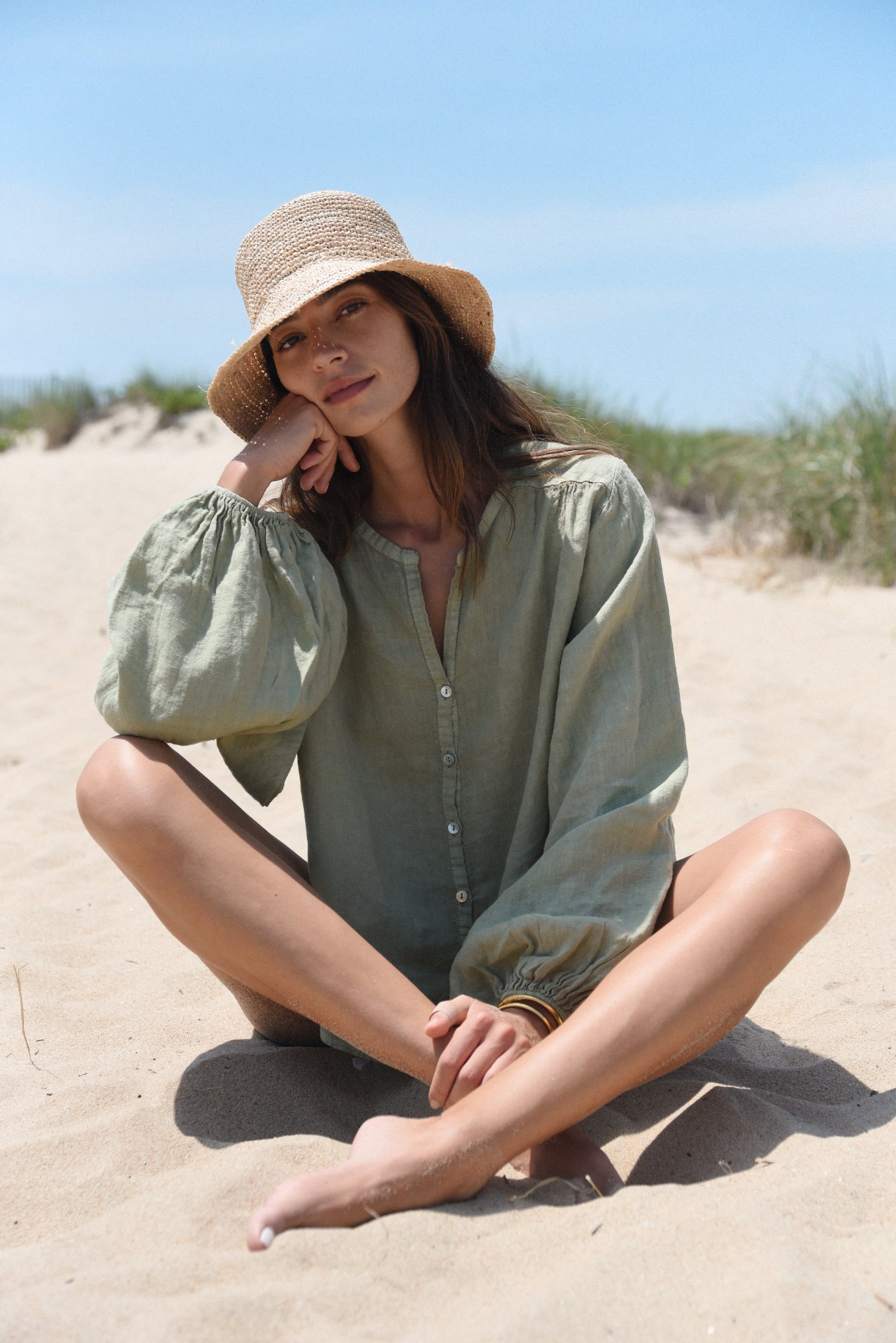 The Lily Blouse // Sage