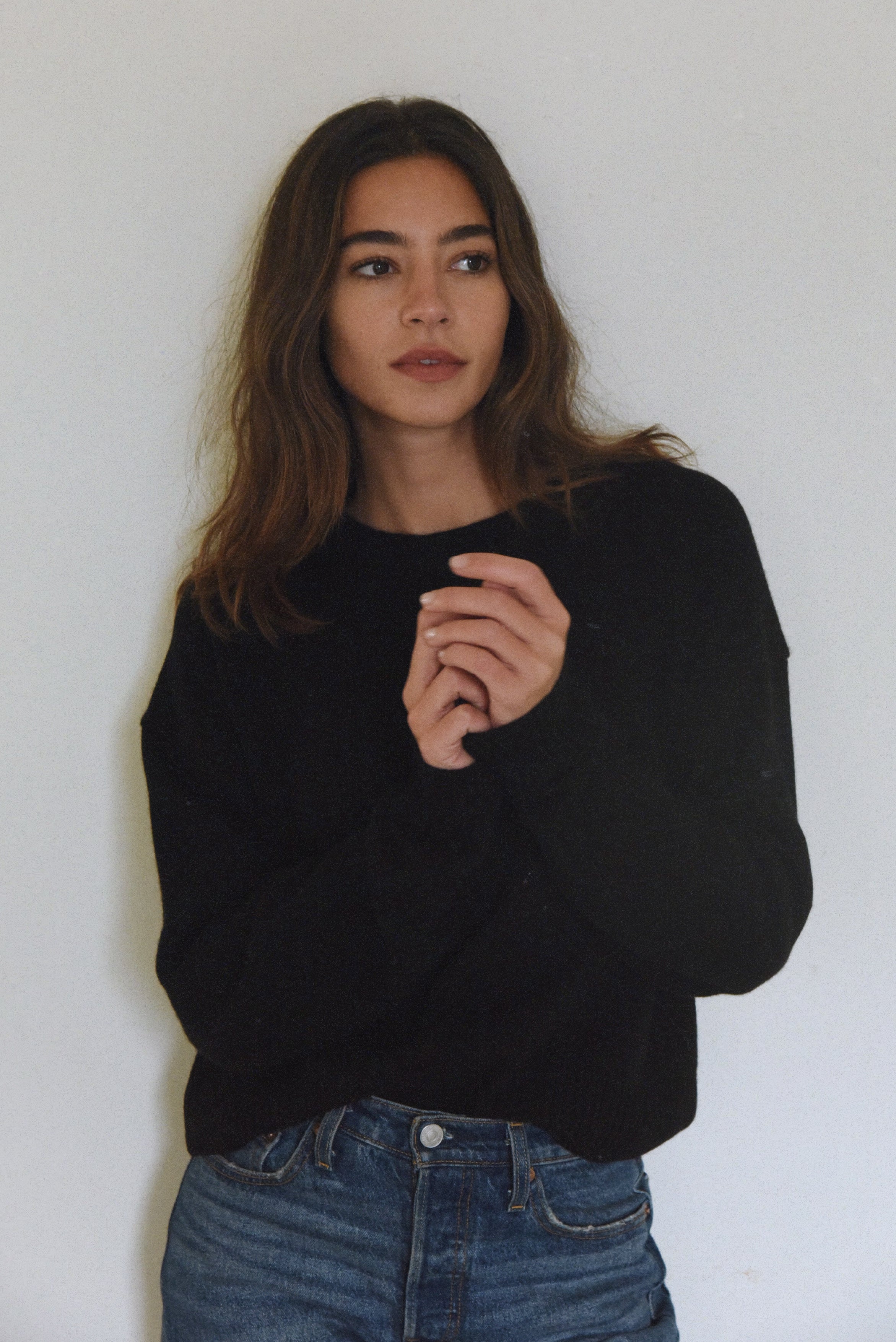 The Cashmere Malaya Crew Neck // Noir