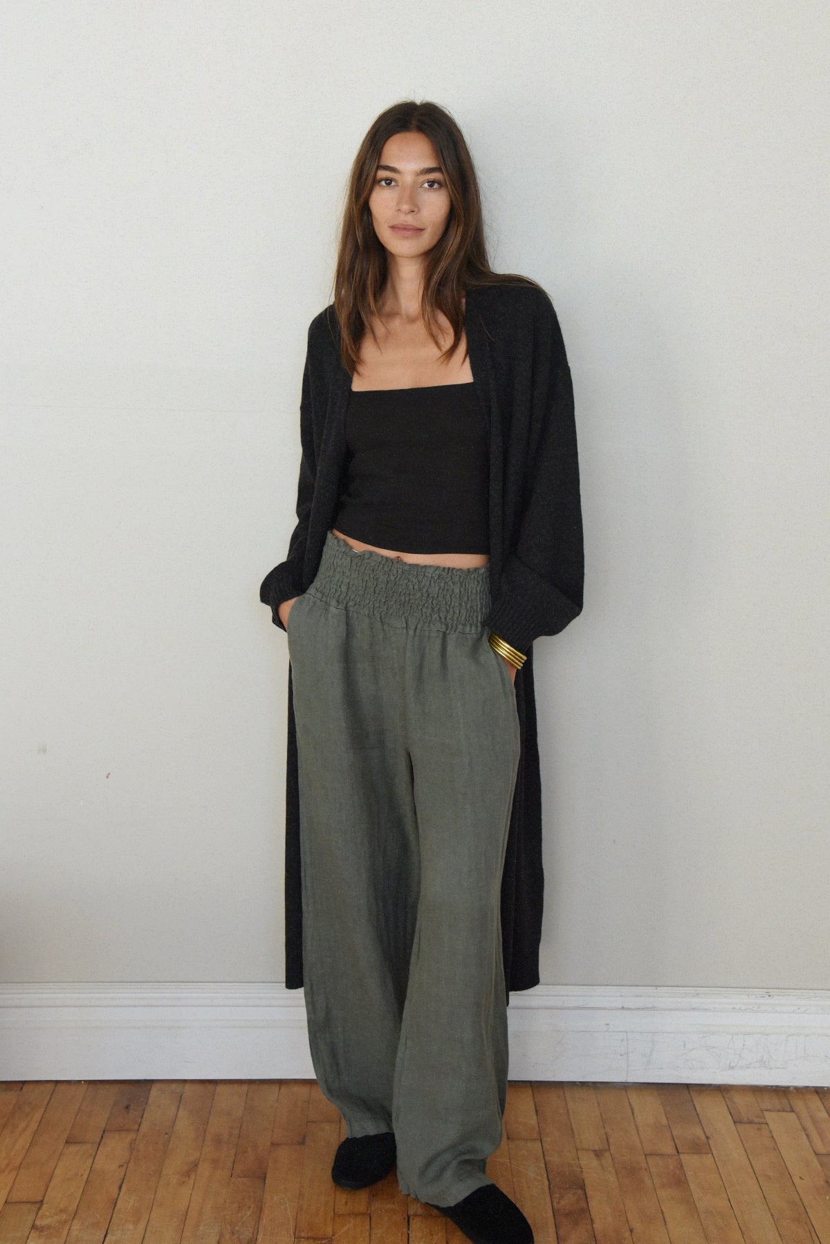 The Cashmere Marlow Long Cardigan // Ash