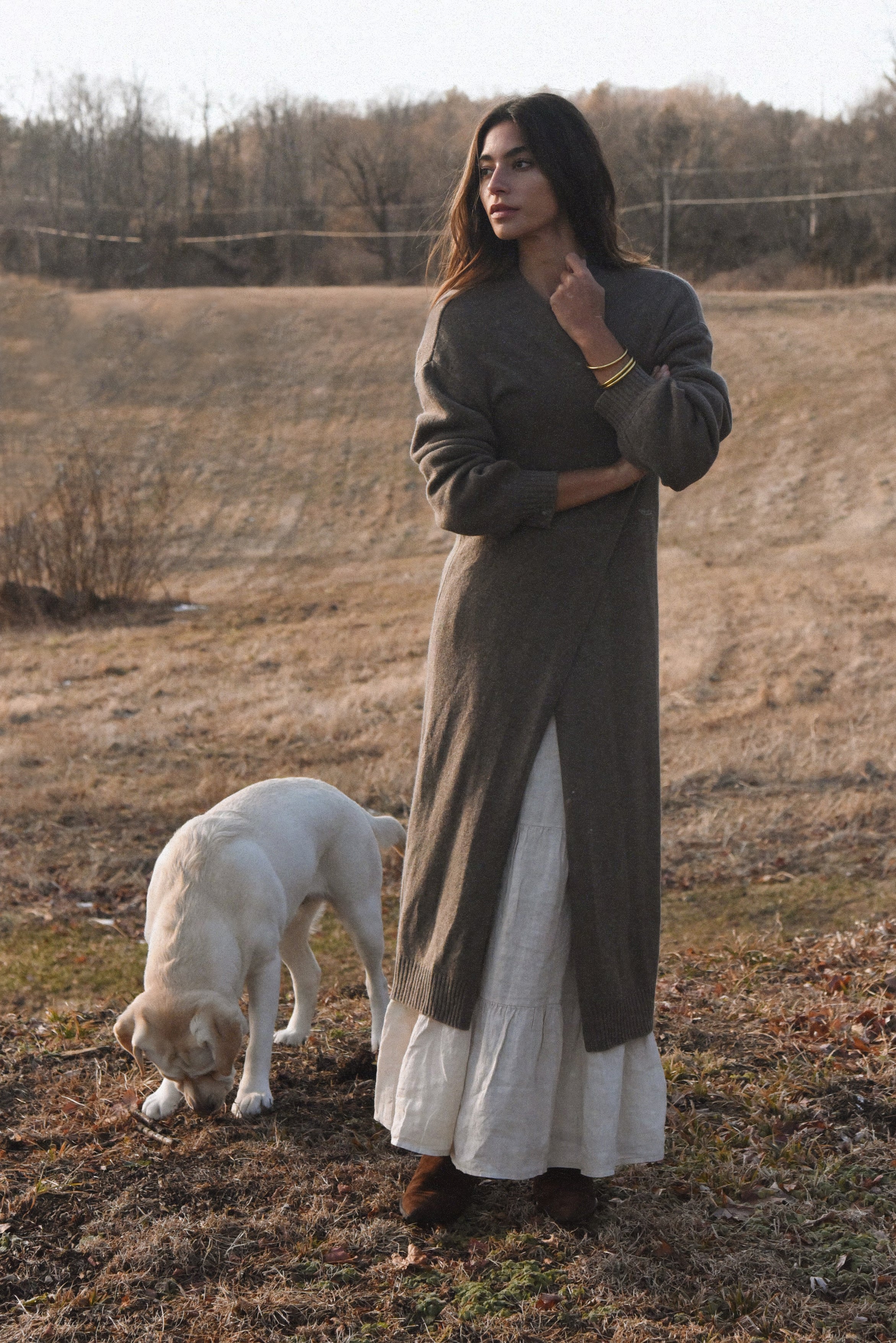 The Cashmere Marlow Long Cardigan // Cafe