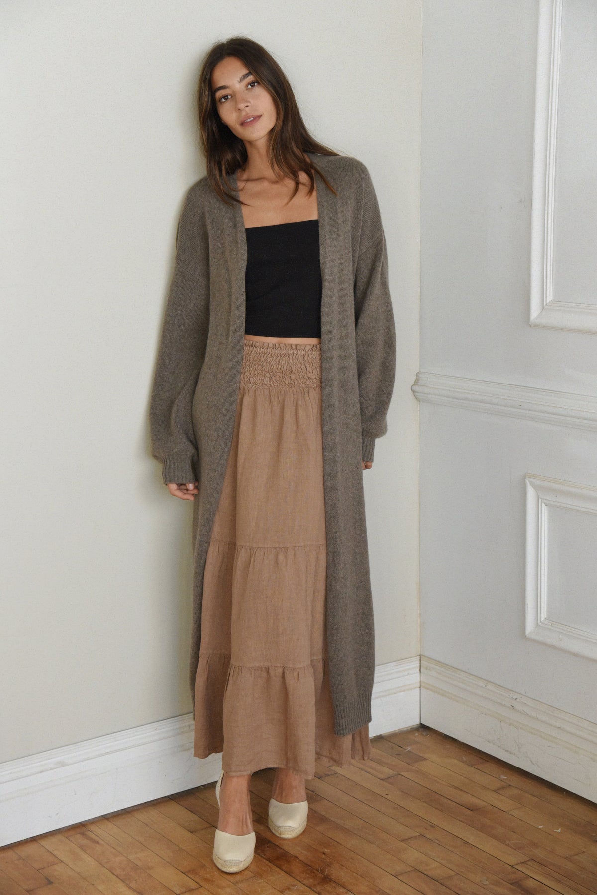 The Cashmere Marlow Long Cardigan // Cafe