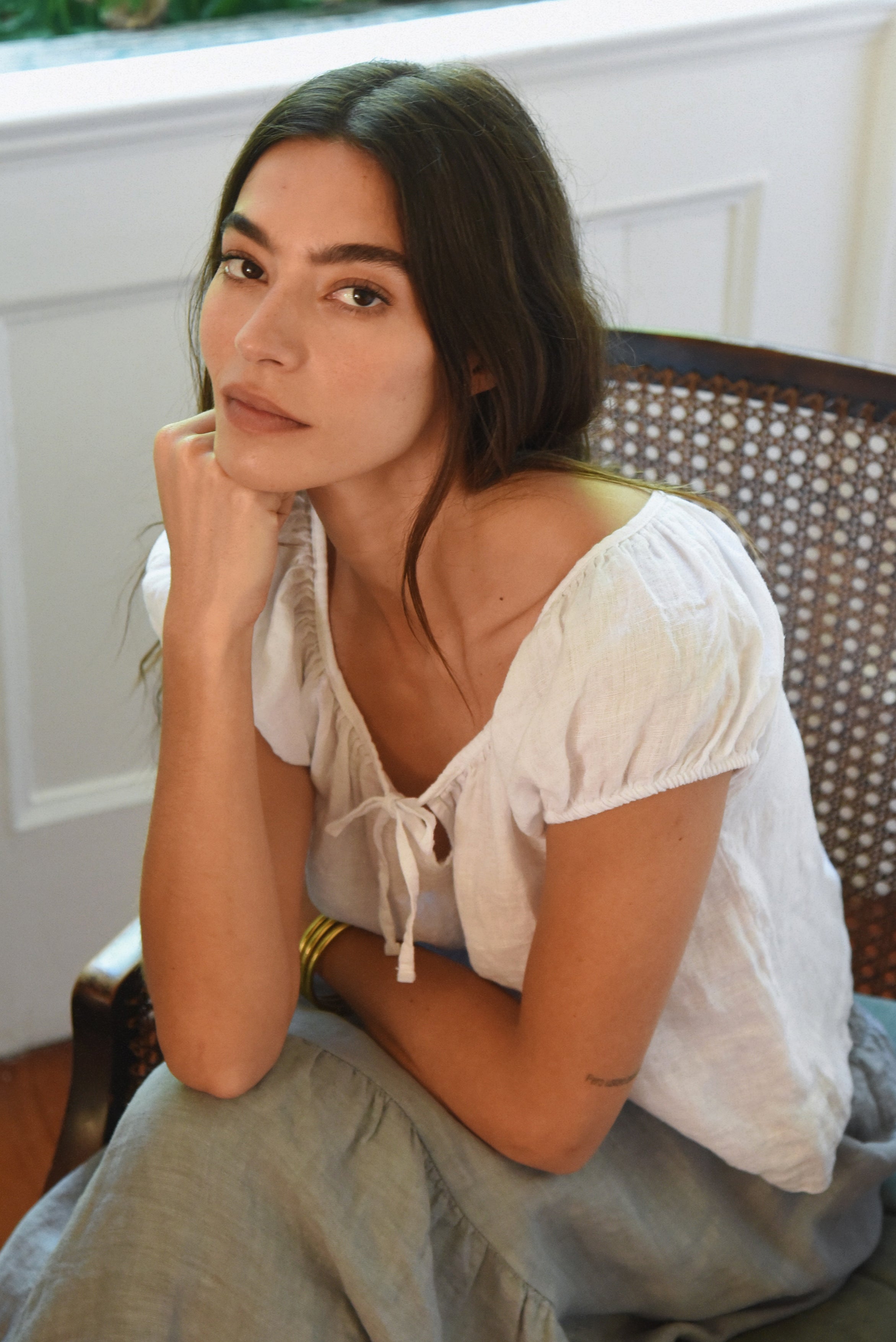The Carlotta Blouse // Blanco