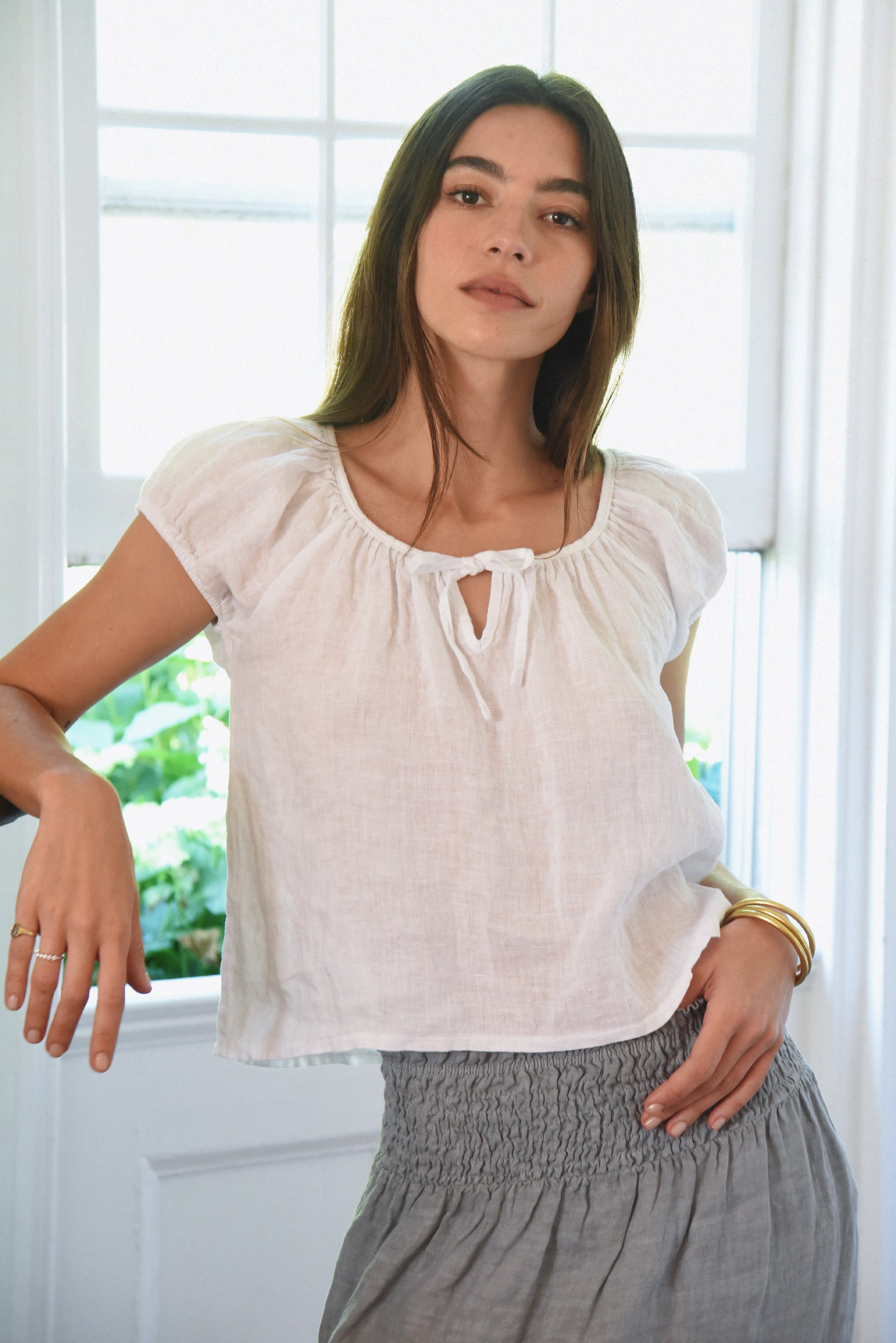 The Carlotta Blouse // Blanco