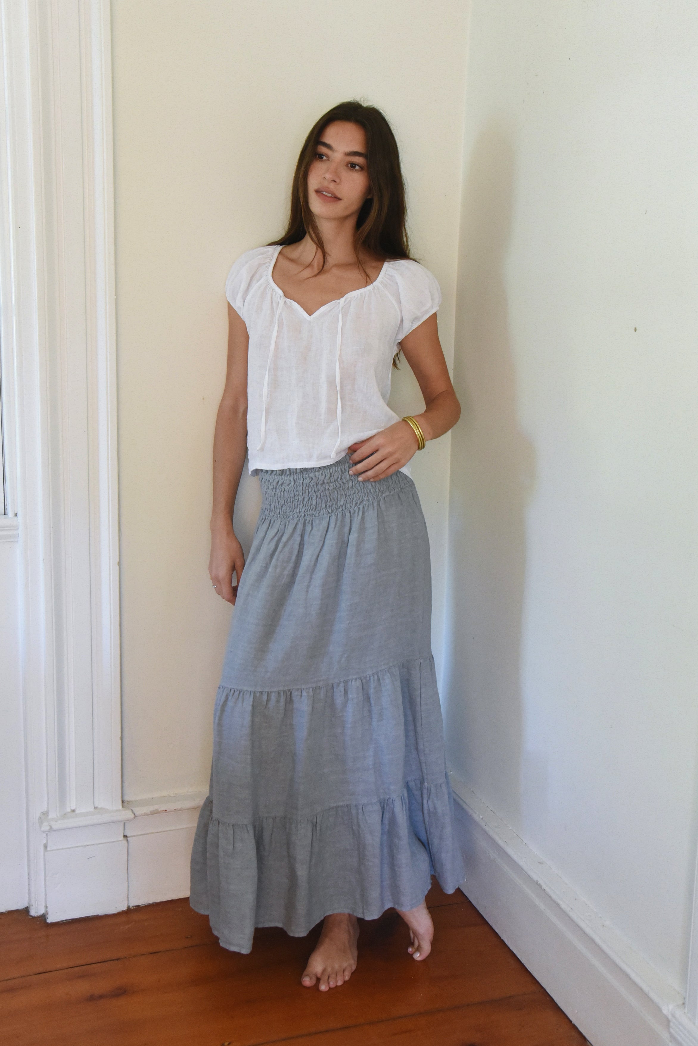 The Carlotta Blouse // Blanco