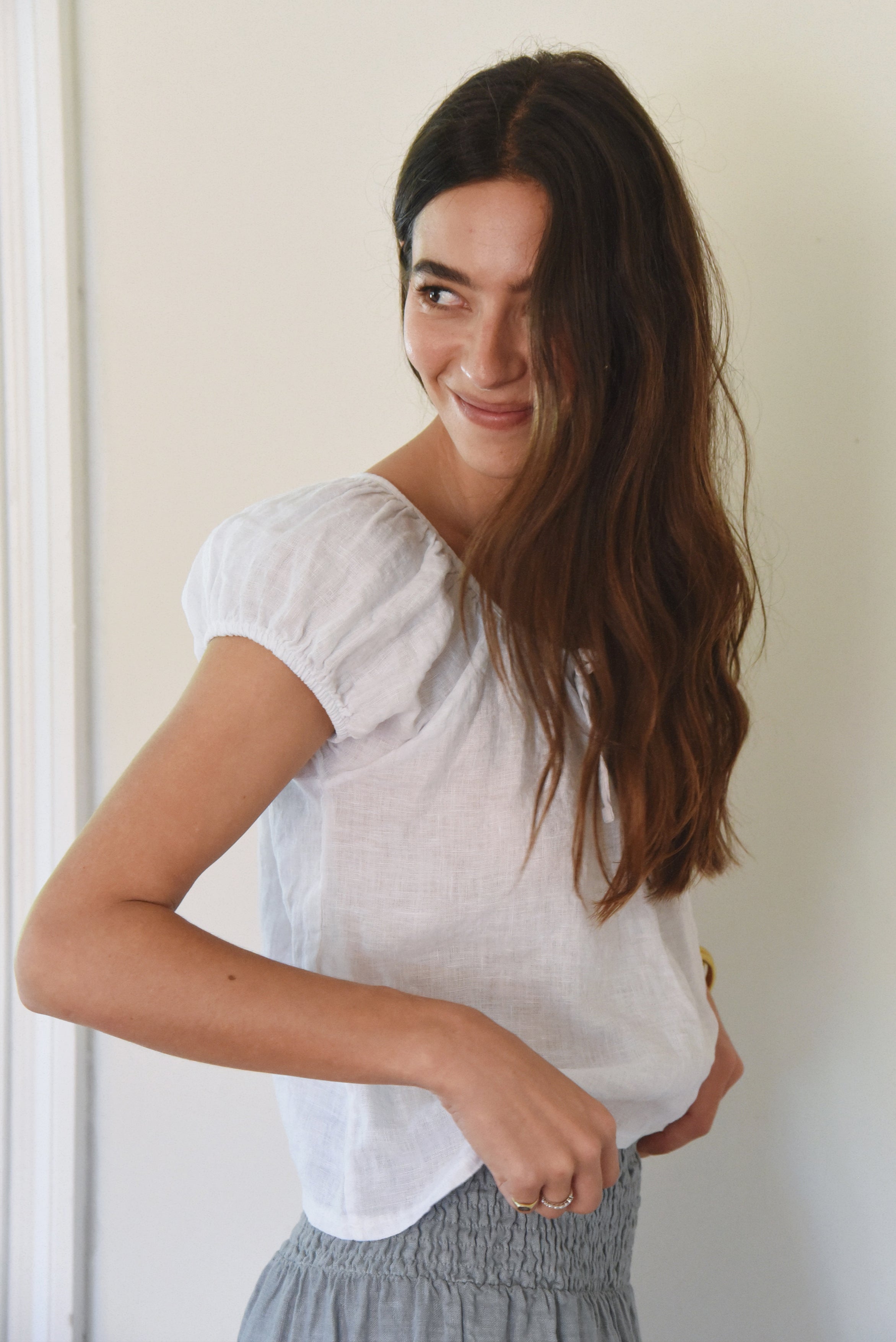 The Carlotta Blouse // Blanco