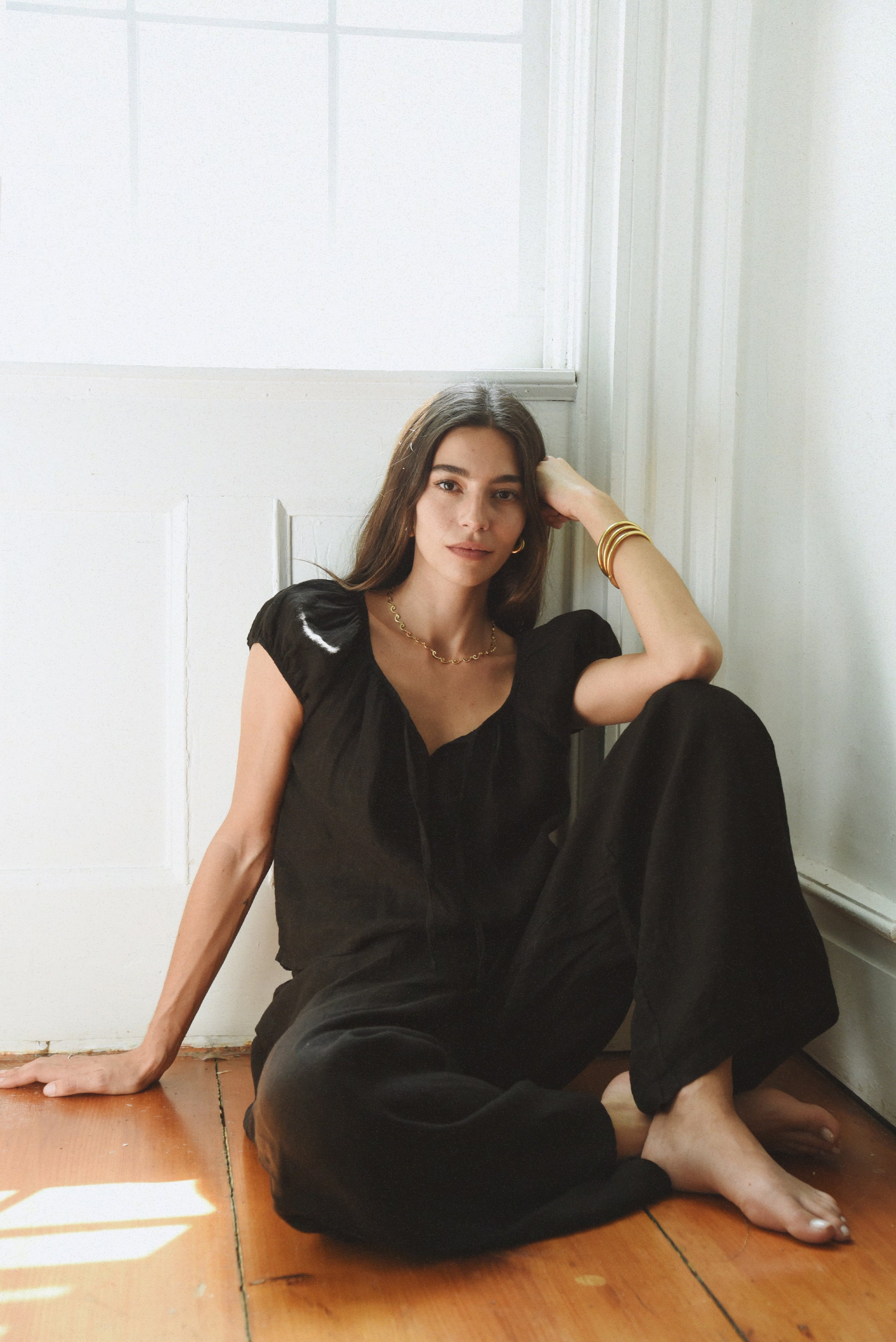 The Carlotta Blouse // Noir