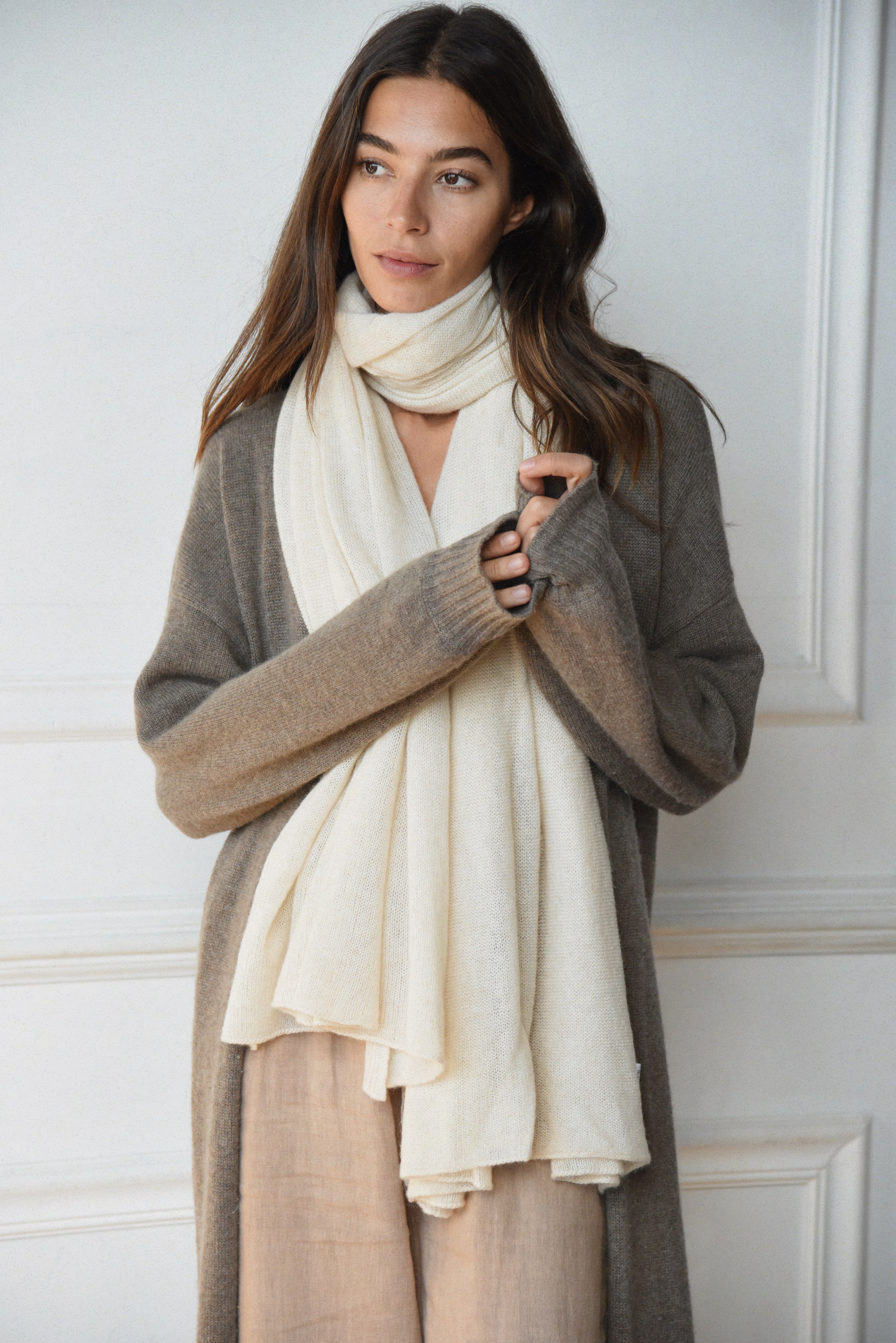 The Mathilda Cashmere Scarf // Moon