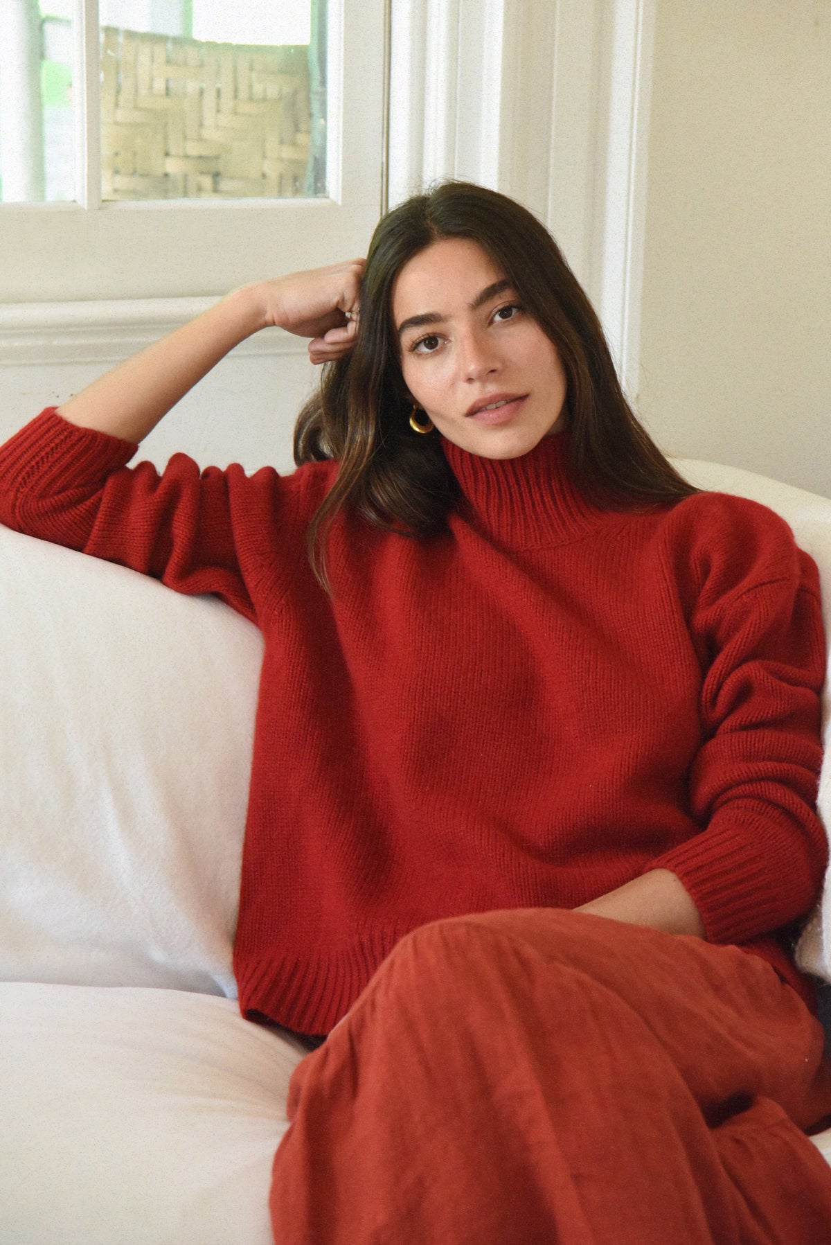 The Cashmere Carmel Sweater // Pomegranate