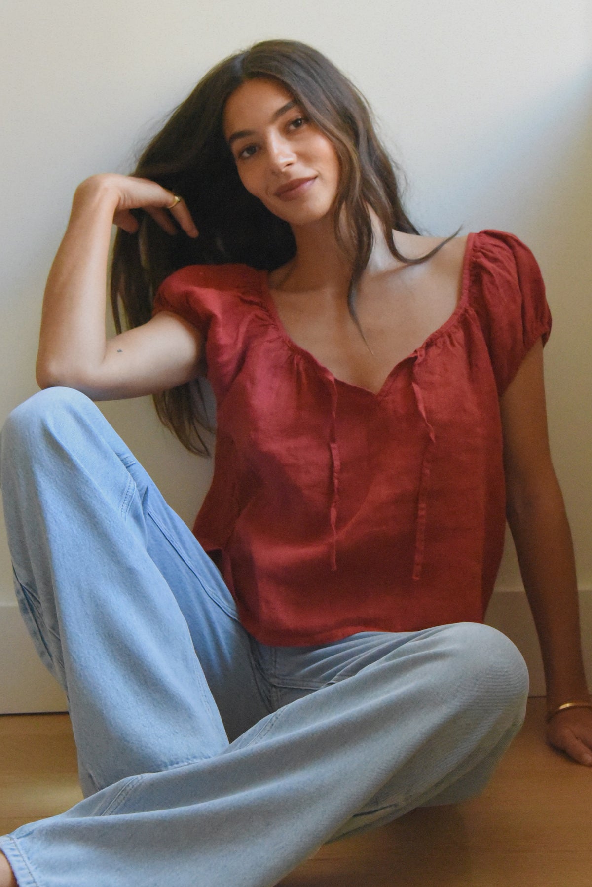 The Carlotta Blouse // Pomegranate