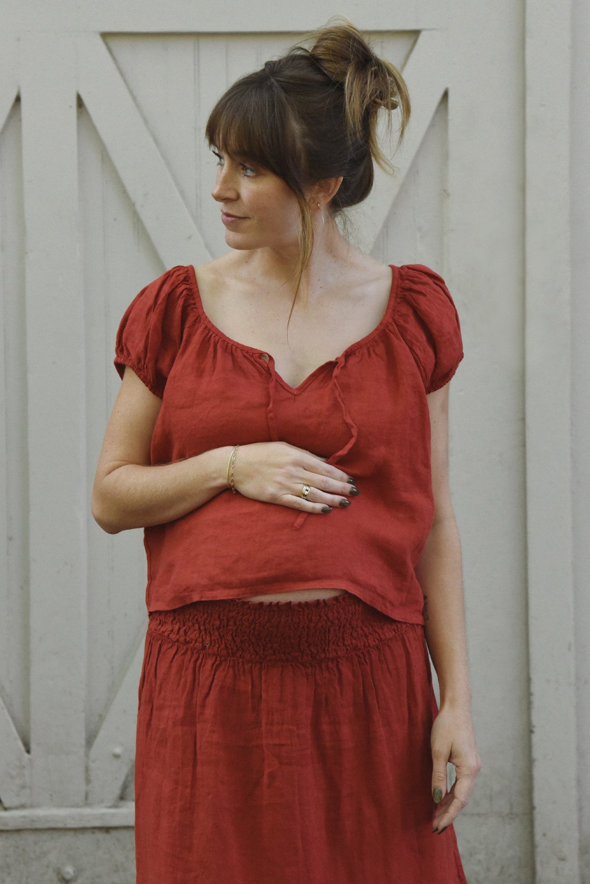 The Carlotta Blouse // Pomegranate