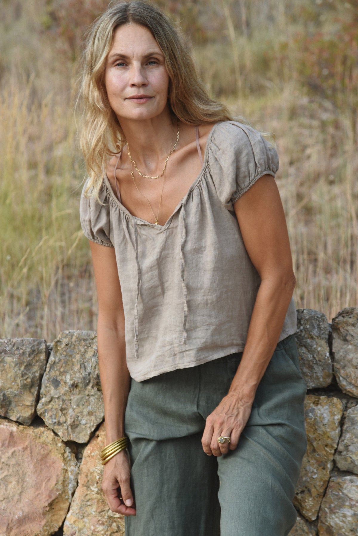 The Carlotta Blouse // Taupe