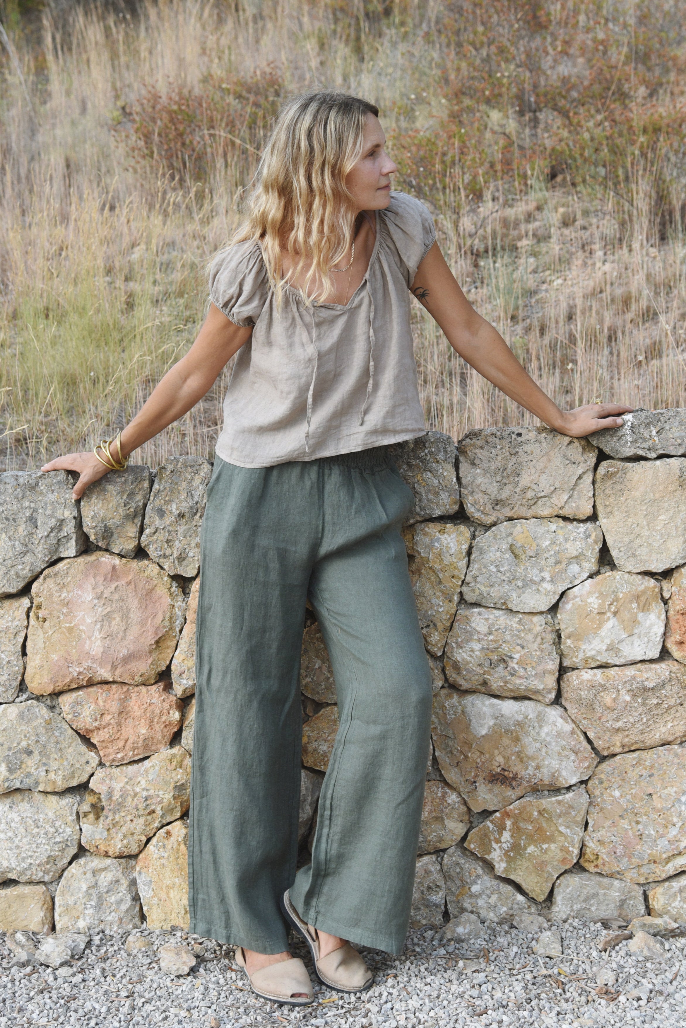 The Carlotta Blouse // Taupe