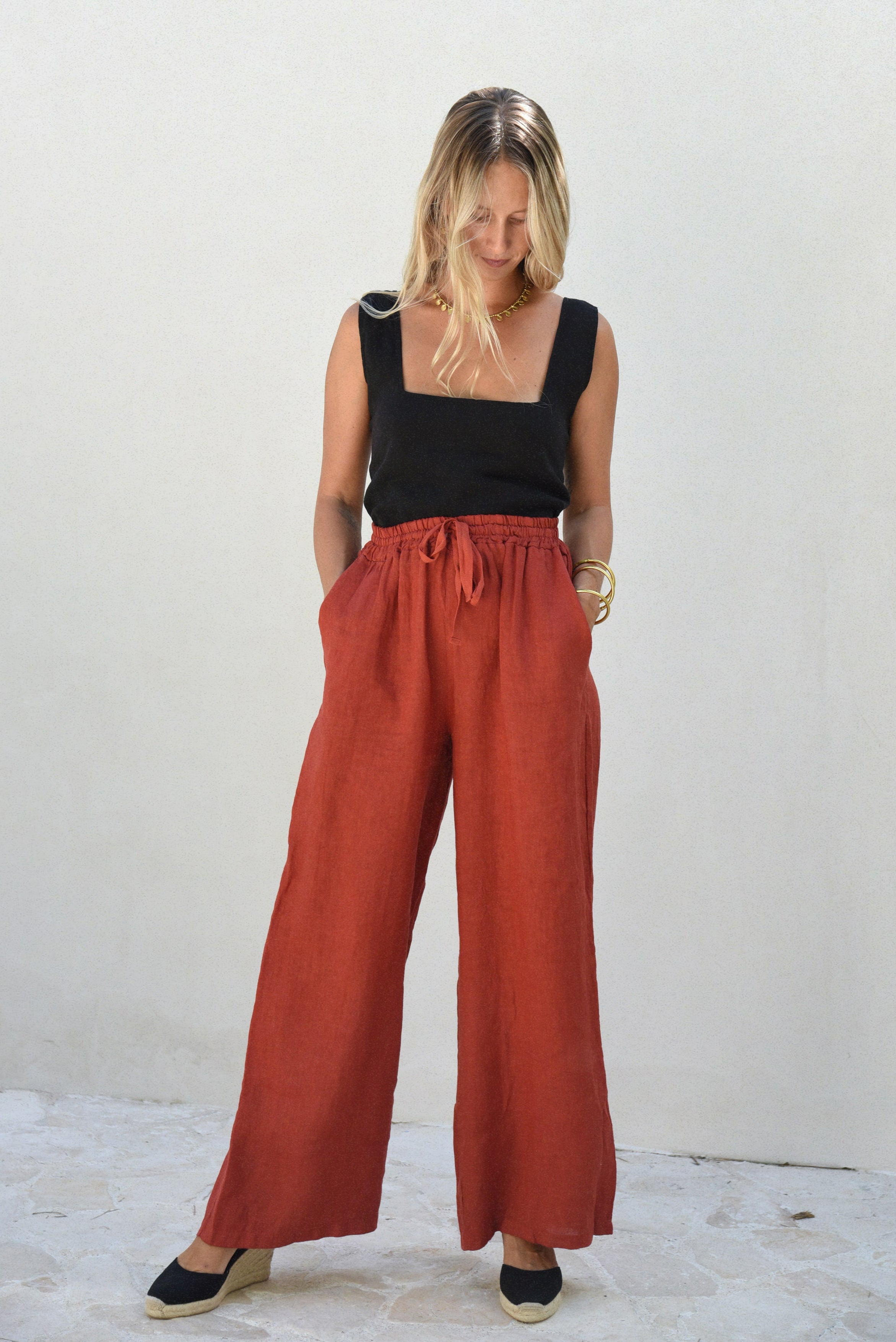 Isla Pants // Pomegranate