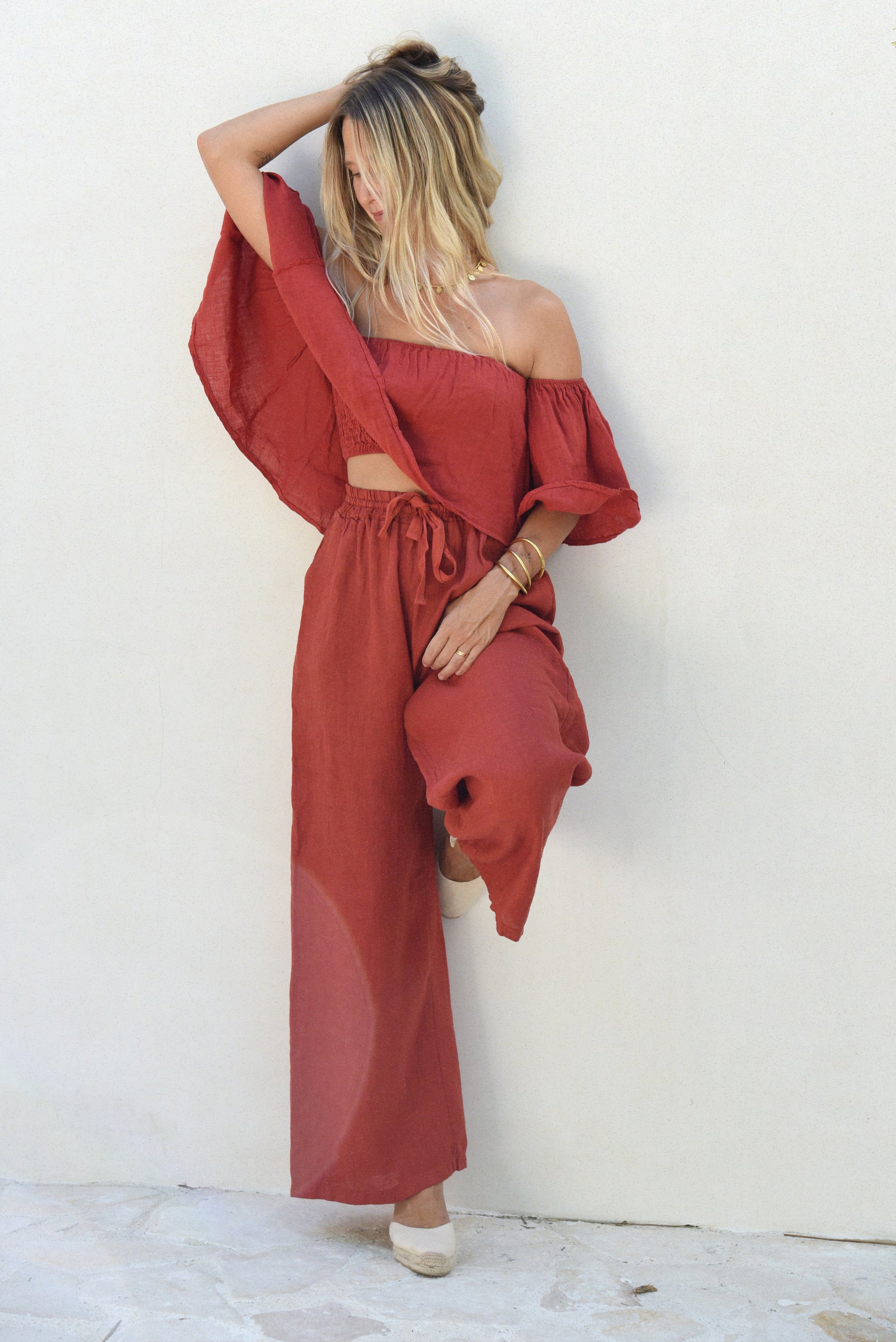 Isla Pants // Pomegranate