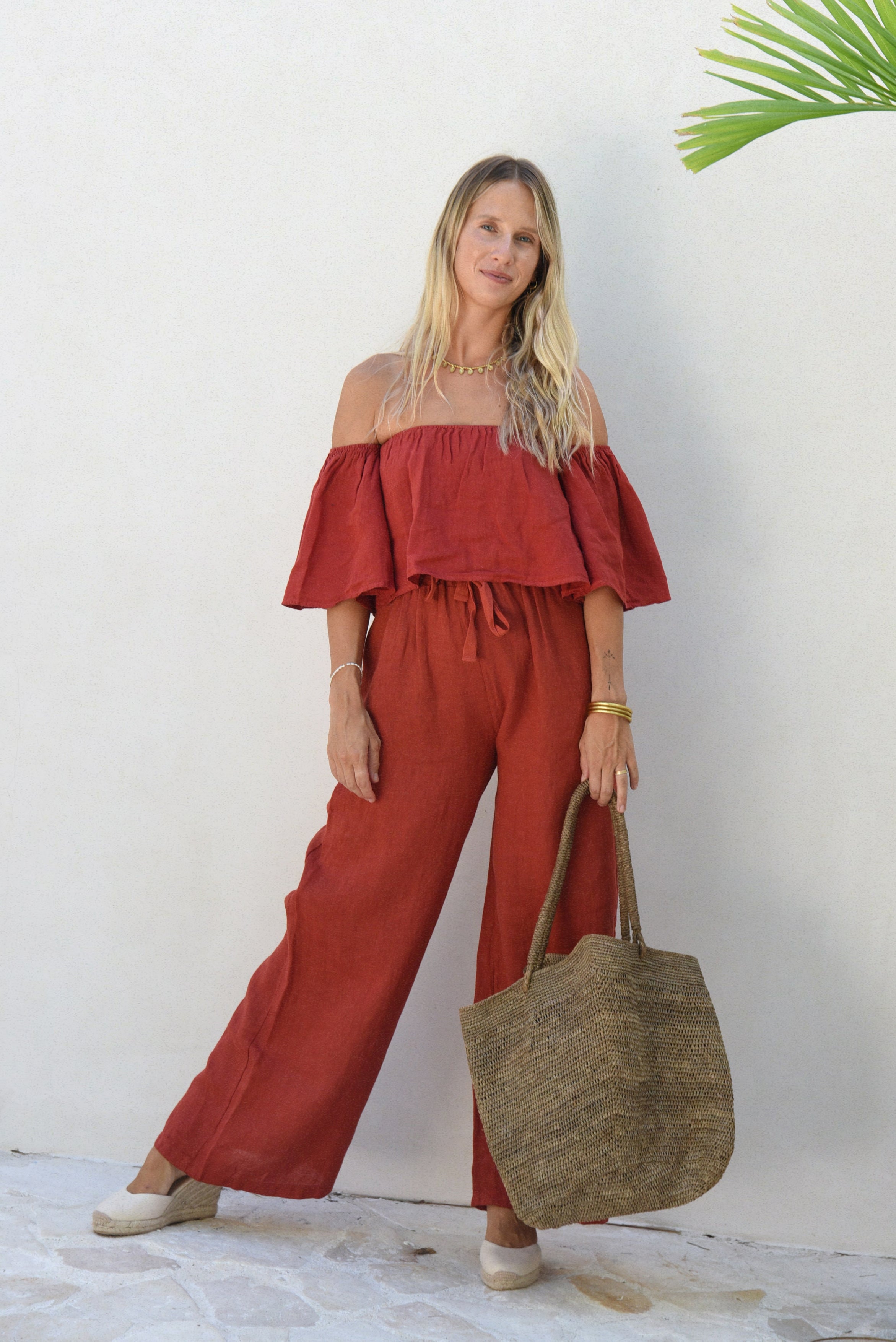 Isla Pants // Pomegranate