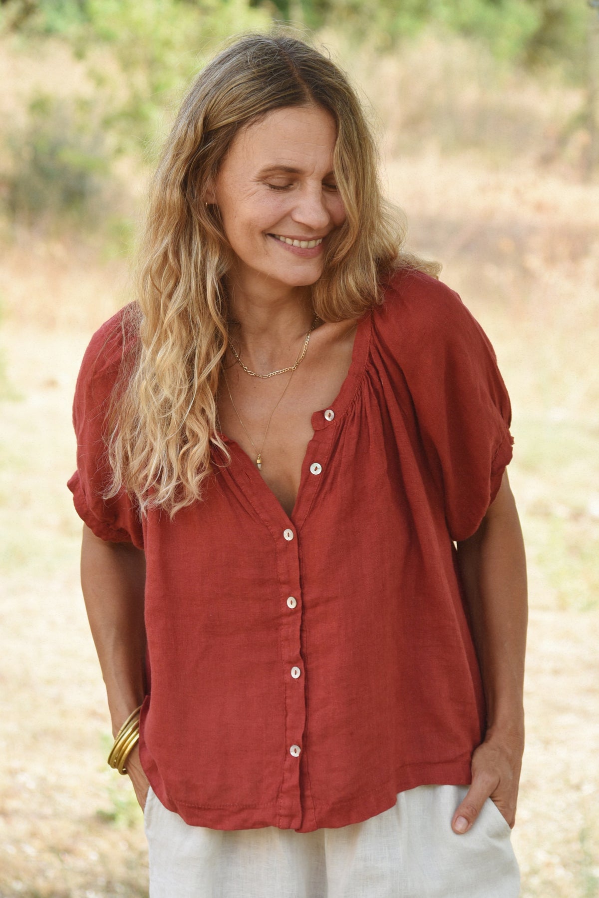 The Jade Blouse // Pomegranate
