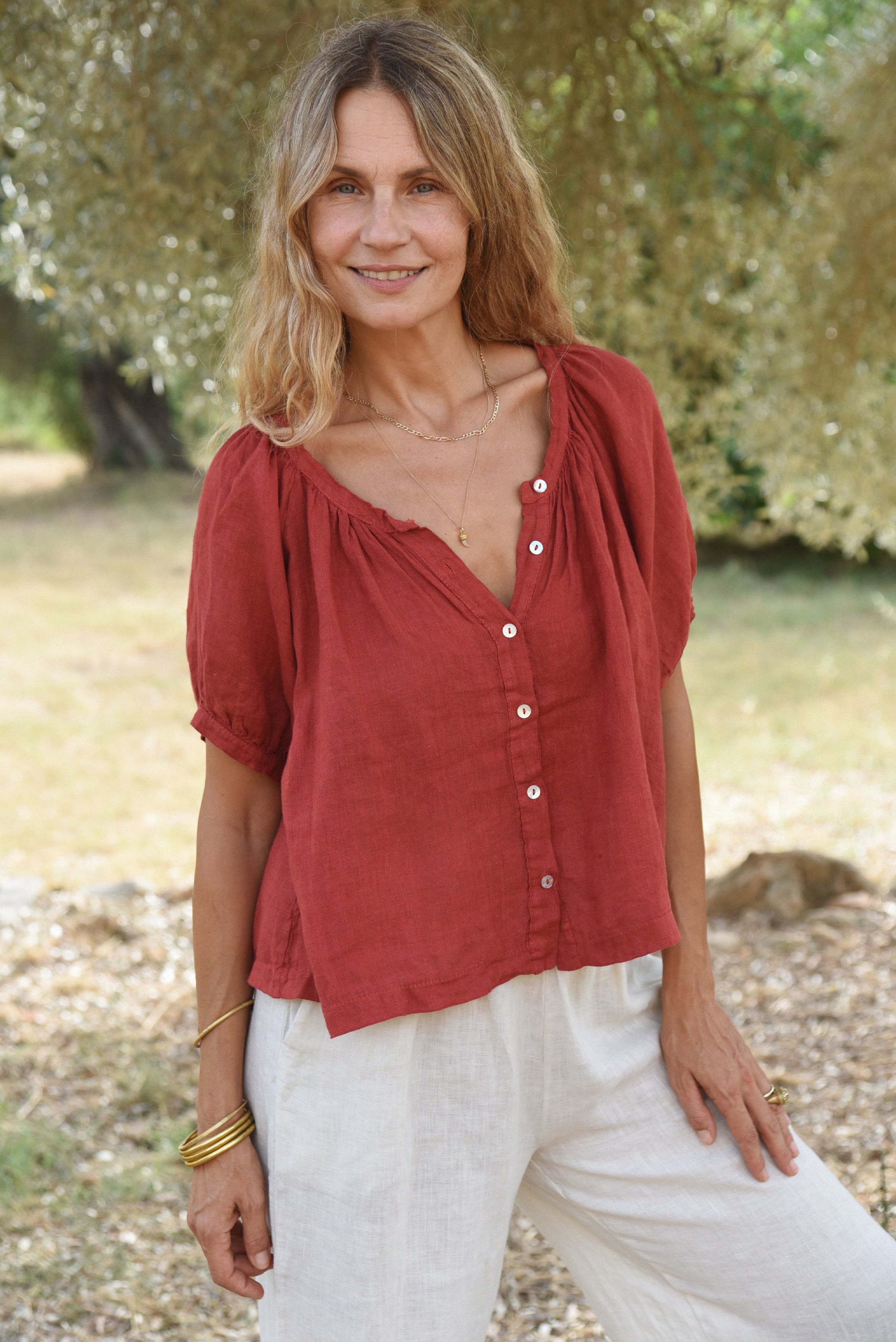 The Jade Blouse // Pomegranate