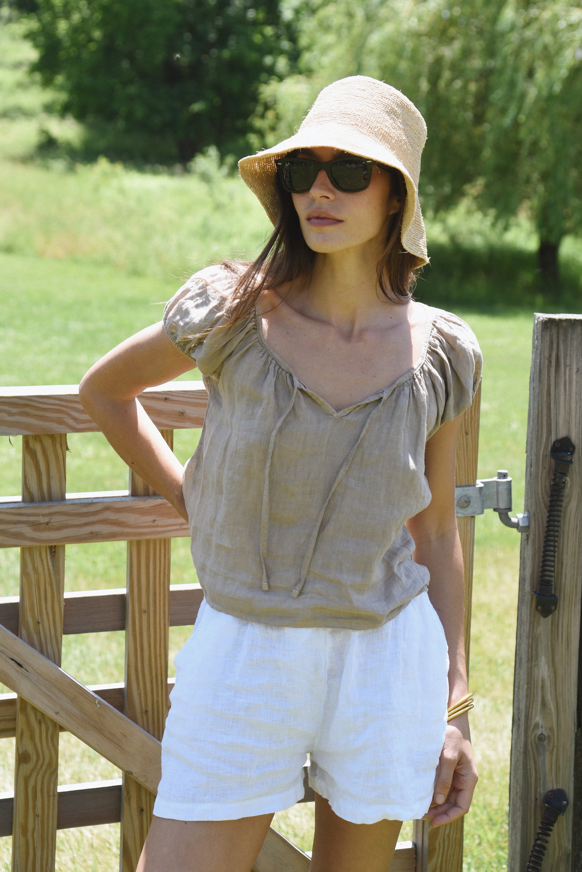 The Carlotta Blouse // Taupe