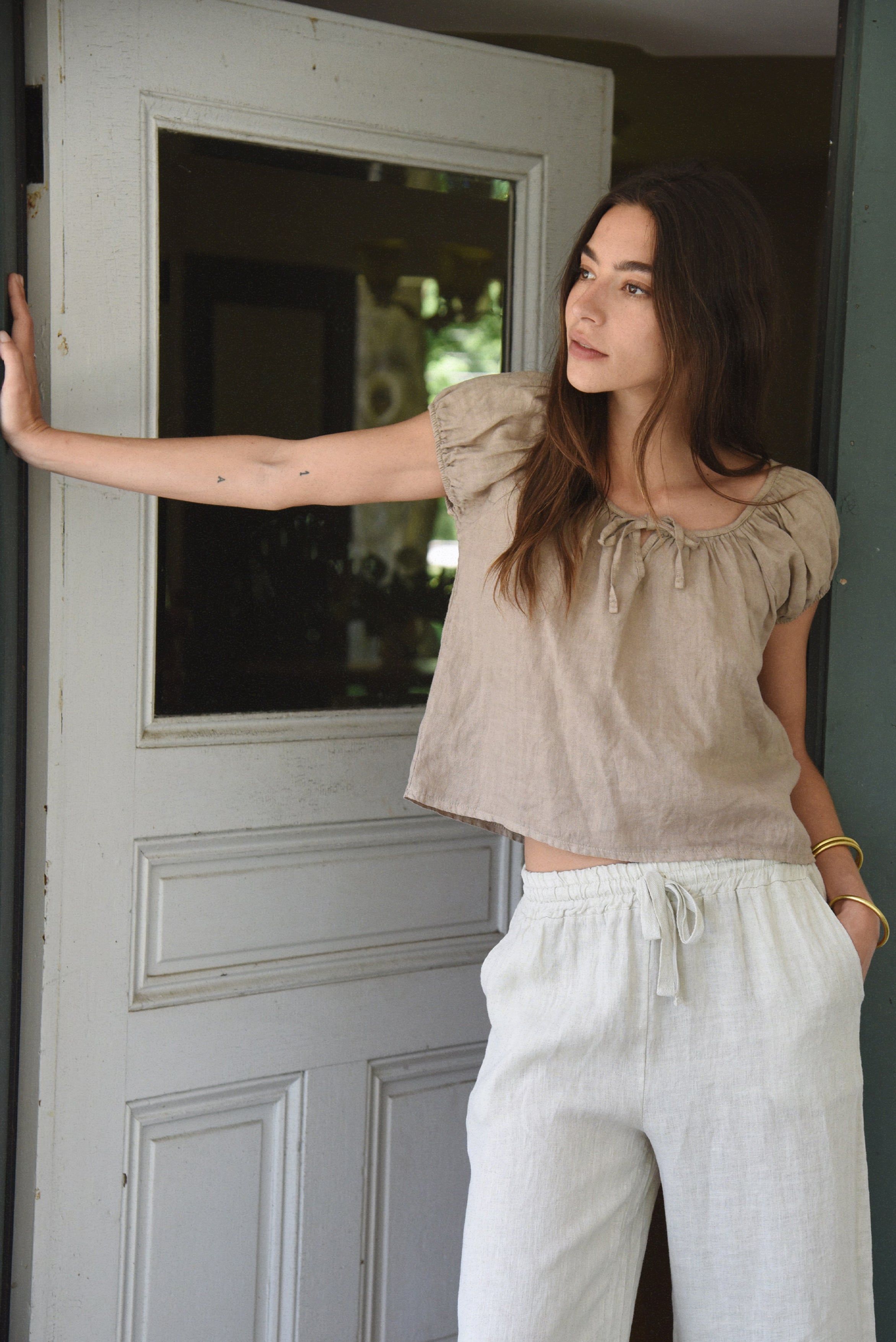 The Carlotta Blouse // Taupe
