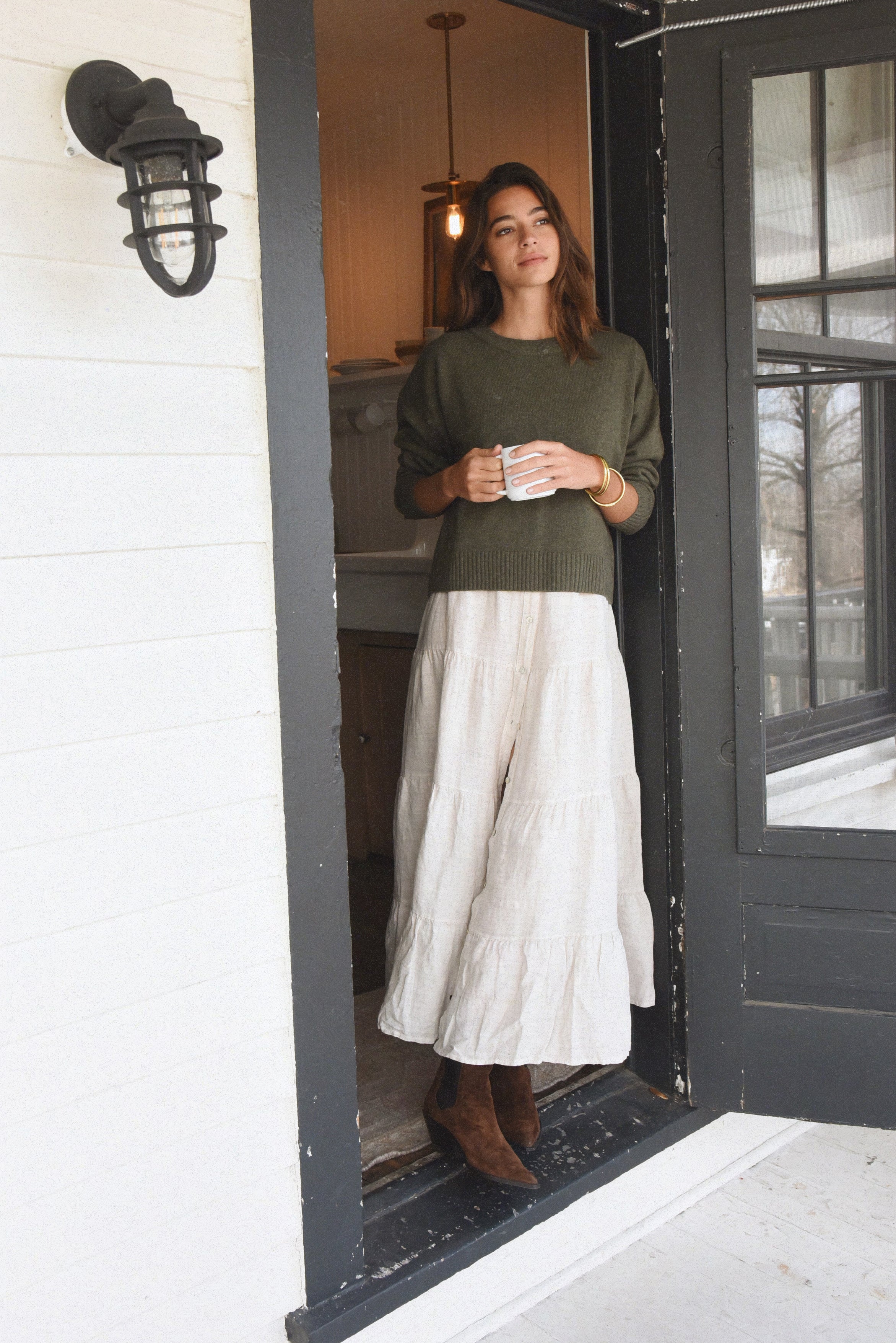 The Cashmere Malaya Crew Neck // Fern