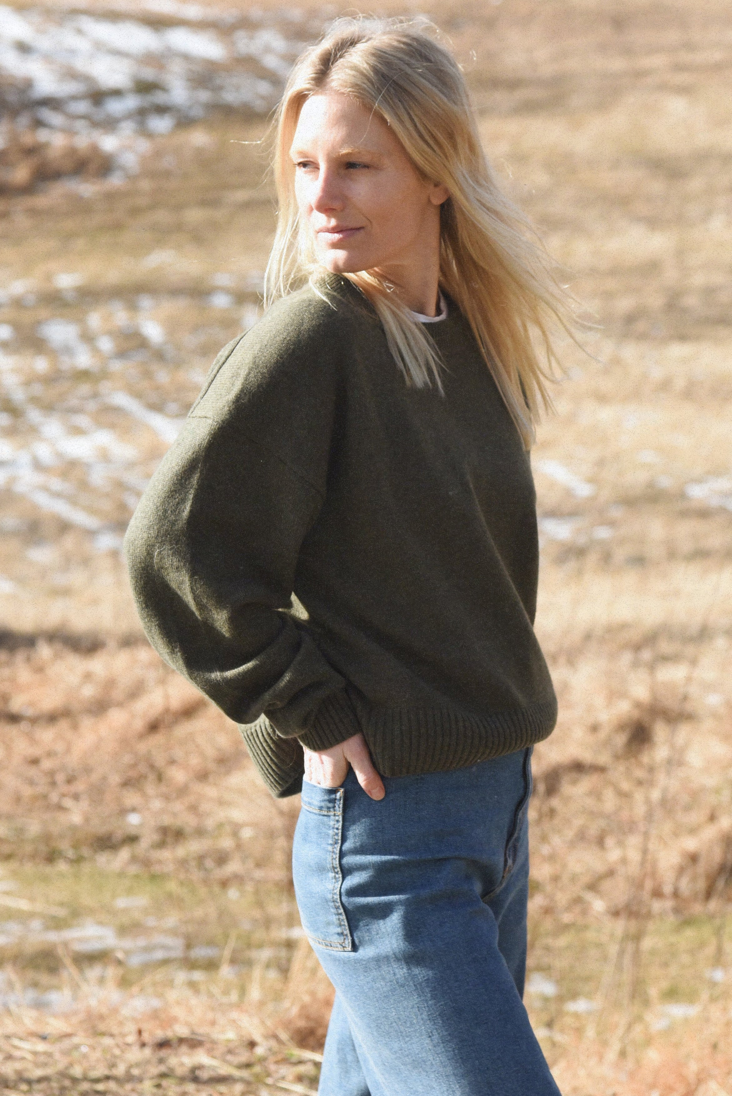The Cashmere Malaya Crew Neck // Fern