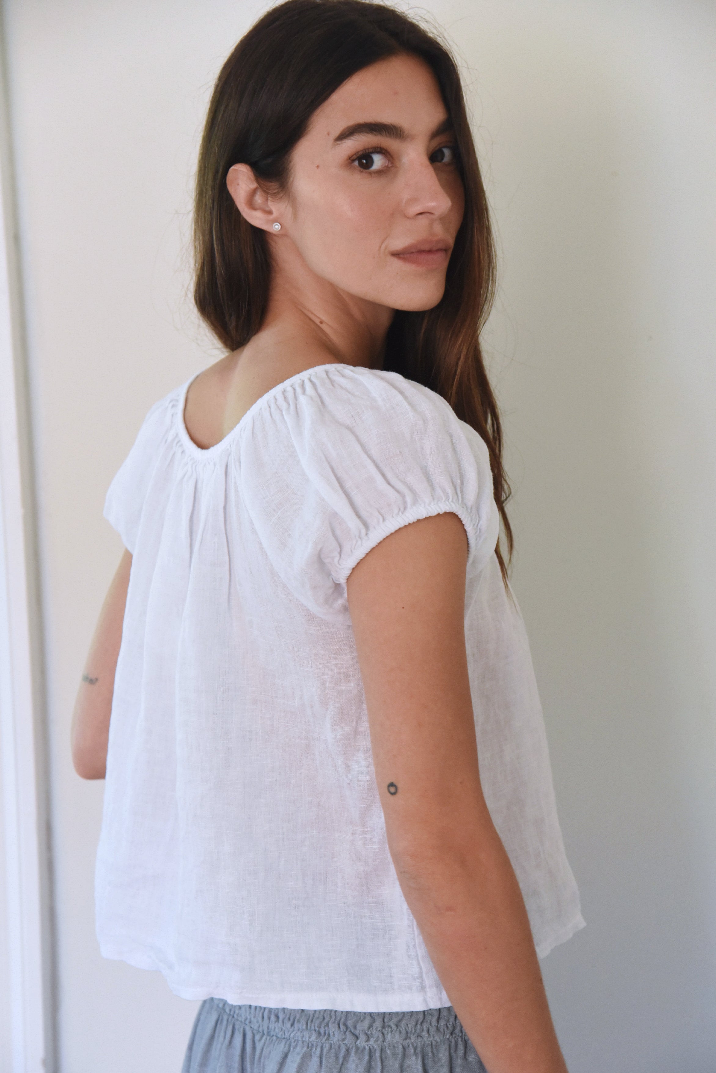 The Carlotta Blouse // Blanco
