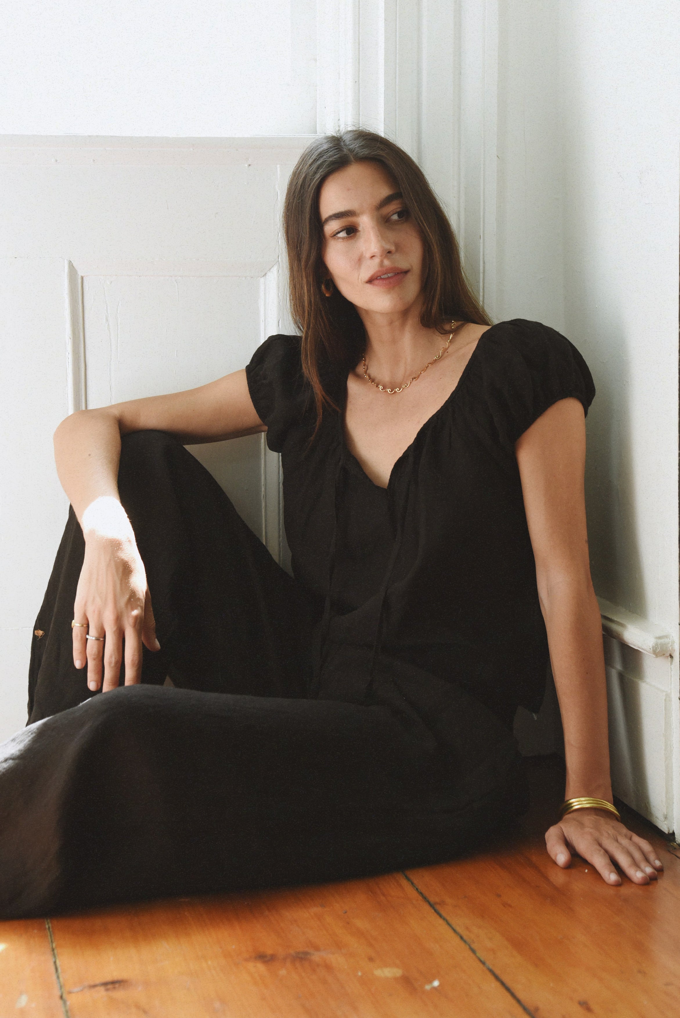 The Carlotta Blouse // Noir