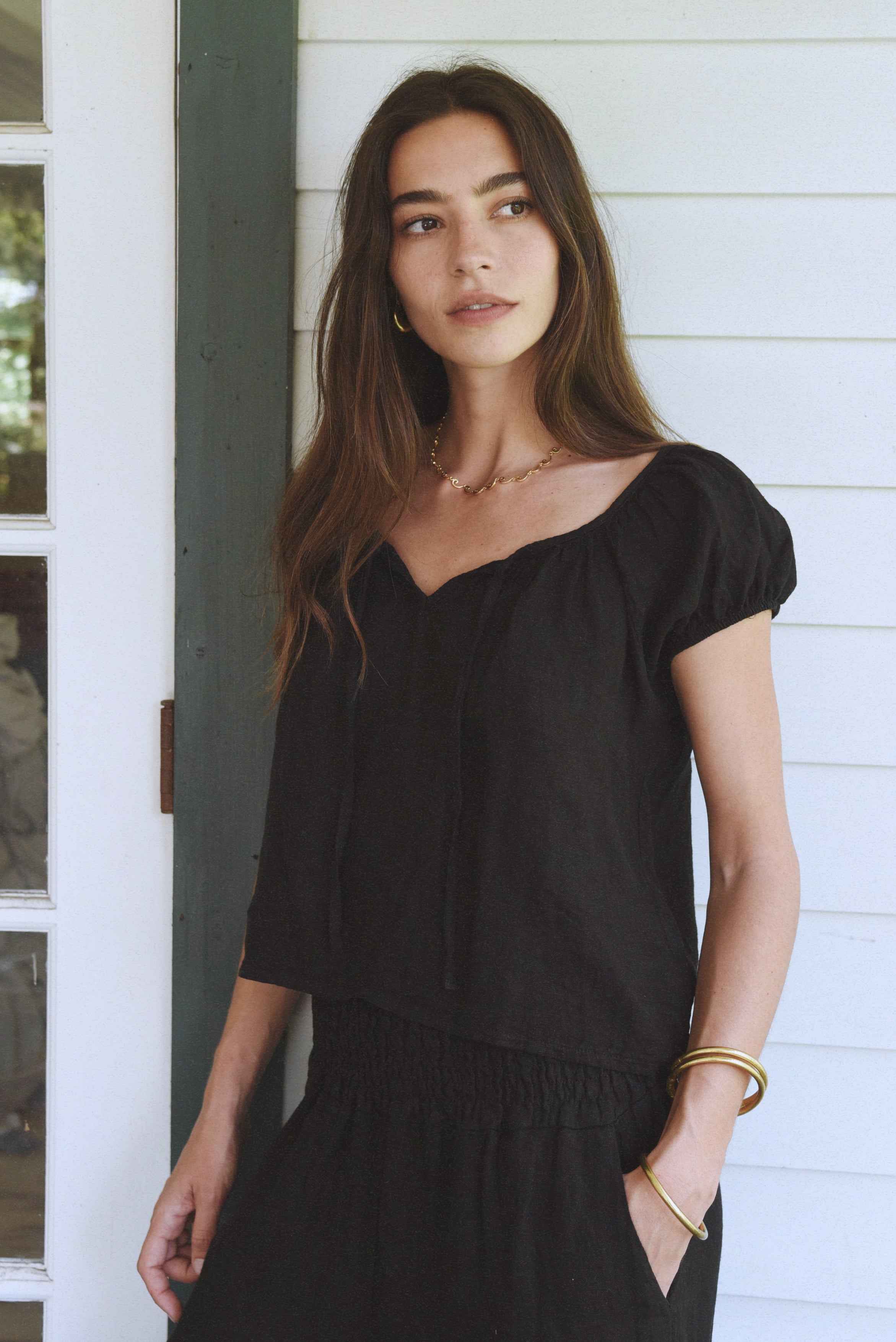 The Carlotta Blouse // Noir