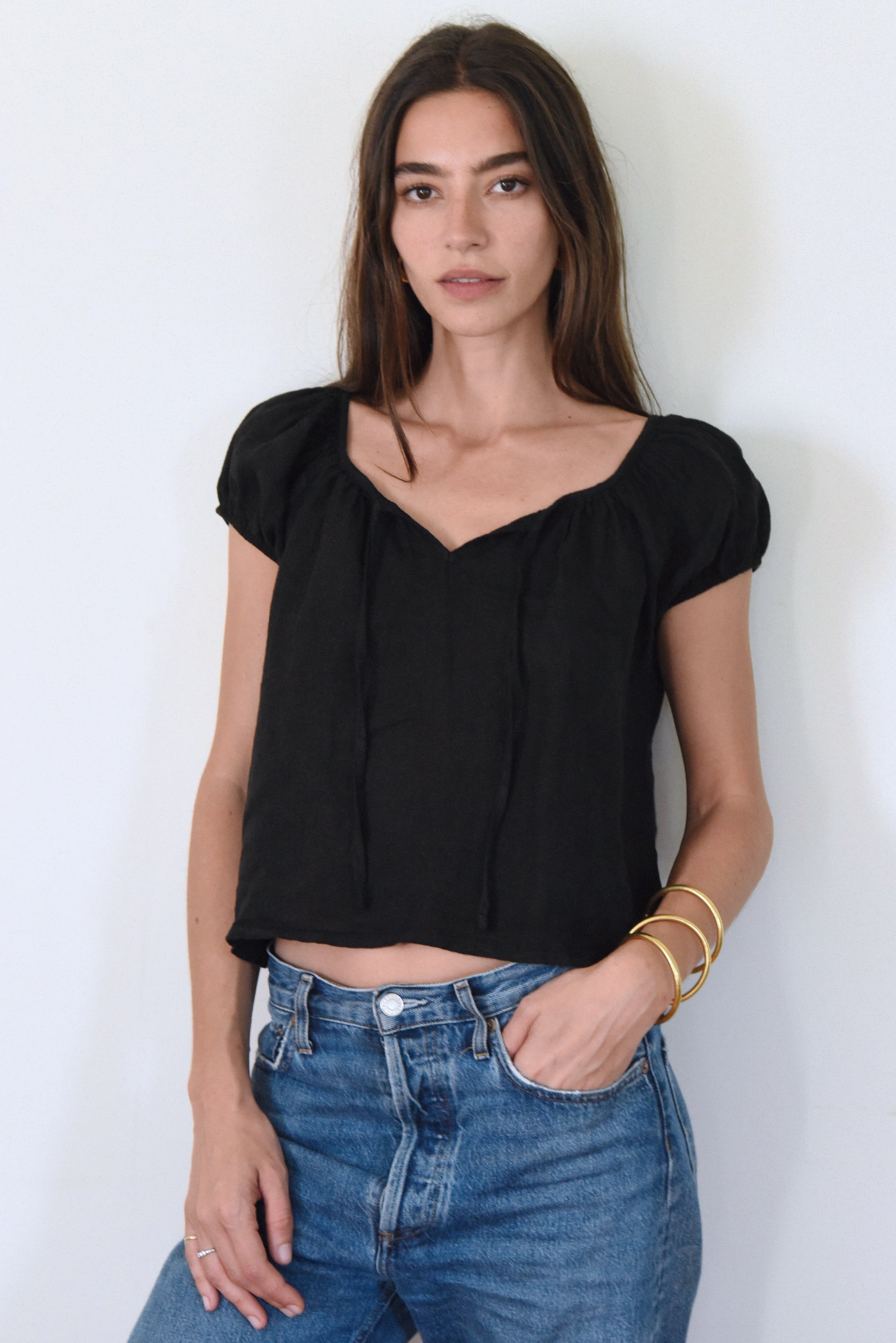 The Carlotta Blouse // Noir